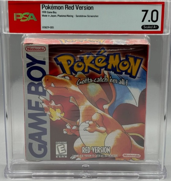 Pokemon Red Version Nintendo Game Boy First Print Sealed New PSA 7.0 A+